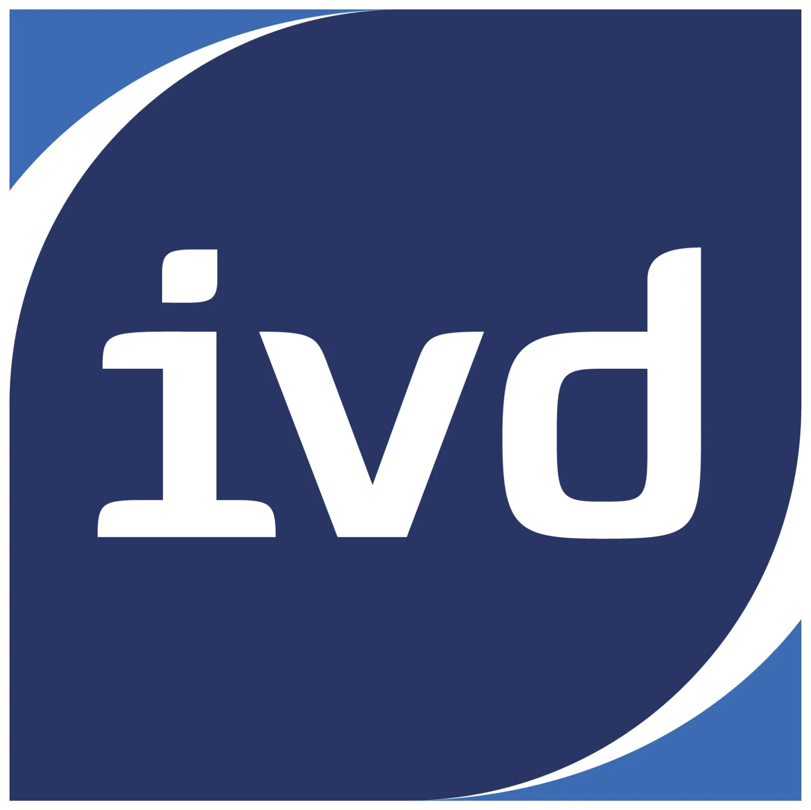 Logo des IVD Immobilienverband Deutschland in Blau mit weißem Schriftzug ivd.